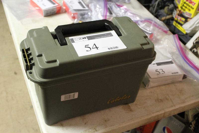 lot 54 image: Cabelas Hard Plastic Ammo Case.