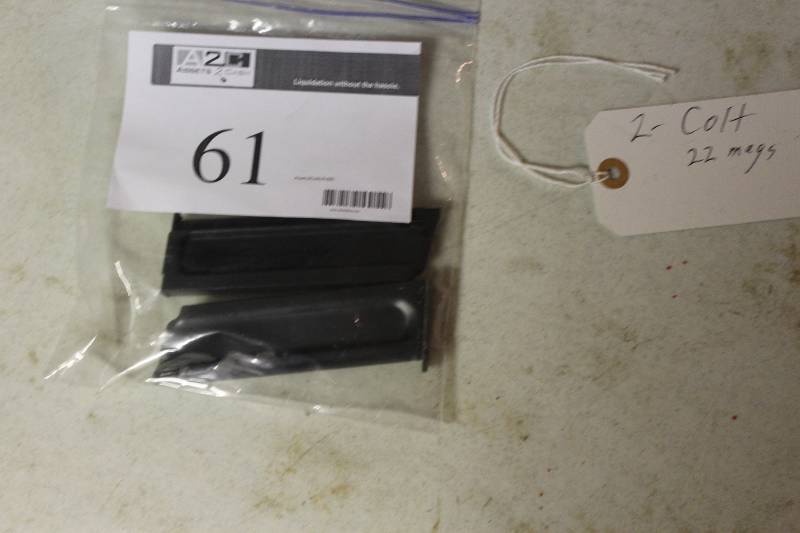 lot 61 image: Lot of (2) Colt 22 Magazines.