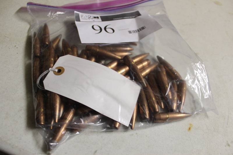 lot 96 image: Bag Lot of 50 BMG Ammo app. 49 ct.