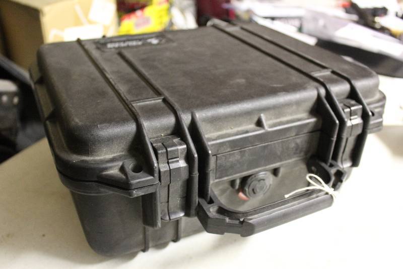 lot 94 image: Pelican 1400 Hard Plastic Case wFoam Inserts.