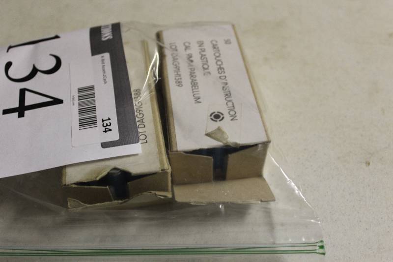 lot 134 image: Lot of (97) 9mm Training Rounds.