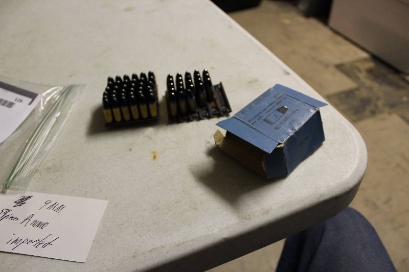 lot 129 image: Lot of 9mm Ammo 59 rds Imported.