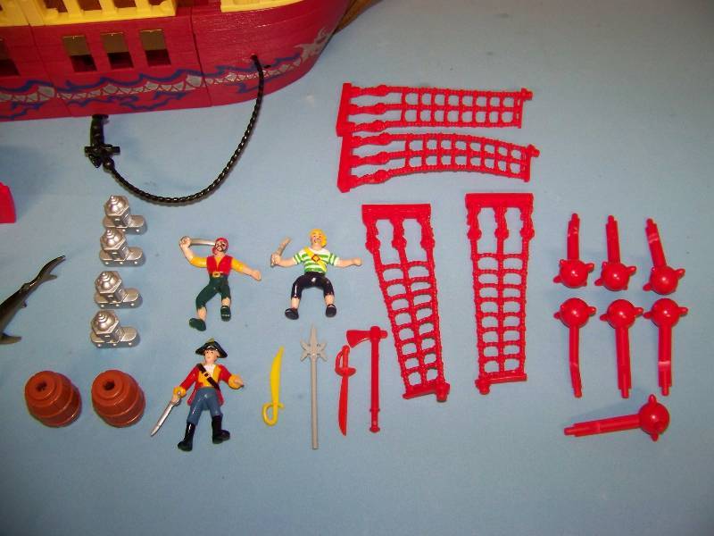 lot 13 image: Pirate Ship Playset, Pirates, Sharks and other accessories