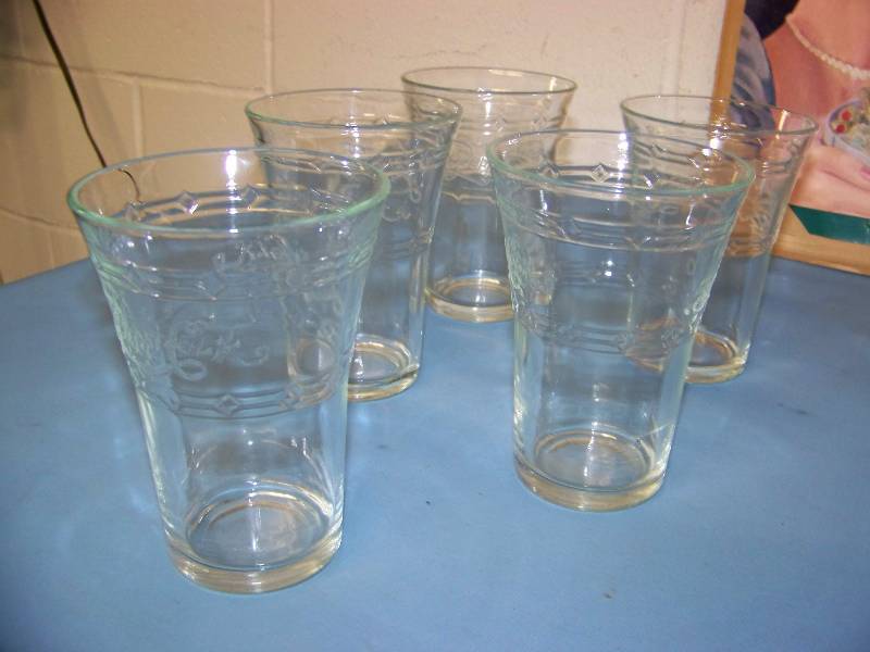 lot 18 image: (5) Pepsi Fountain Glasses, Coca-Cola  Coke Advertisement Poster and M&M Telephone