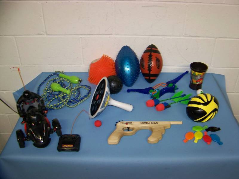 lot 12 image: Kids Games, Toys, Sports Items, Musical Keyboard, RC Cycle and more