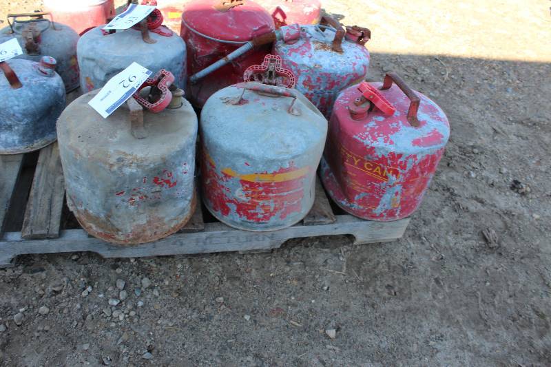 Lot of (3) Metal Gas Cans.
