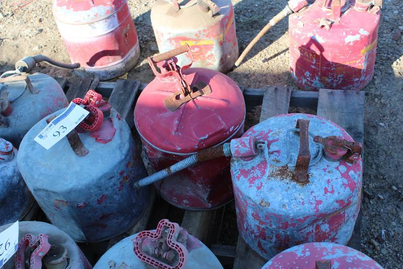 Lot of (3) Metal Gas Cans.