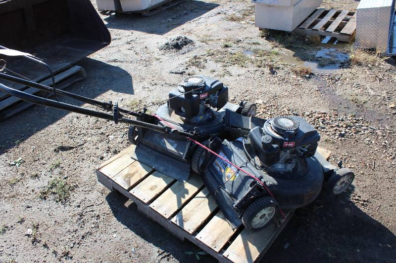 Lot of (2) MTD Black 21 Lawn Mower Rear Bag Mulch Powermore Engine 139cc.