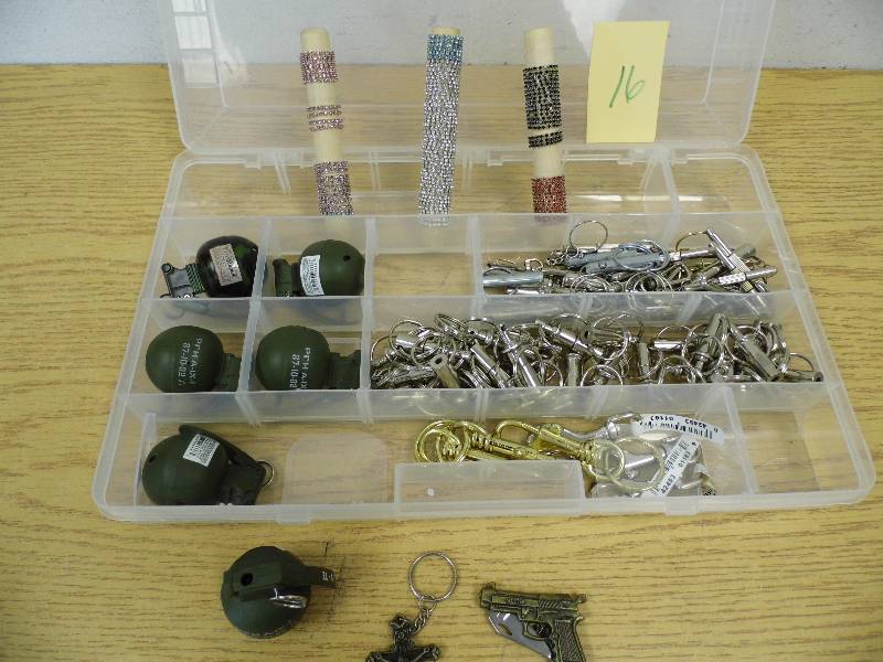 Organizer Case with Key Chains, Grenade Lighters