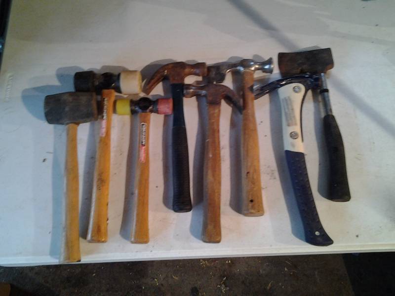 lot 44 image: Lot Of 8-Assorted Hammers