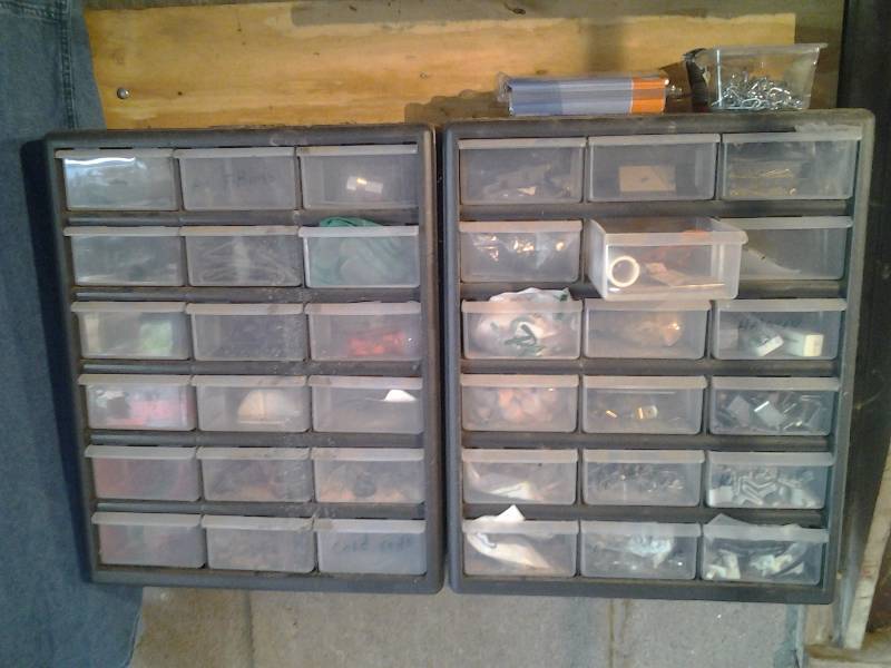 lot 67 image: 2-Wall Organizer Cabinets WIth Contents