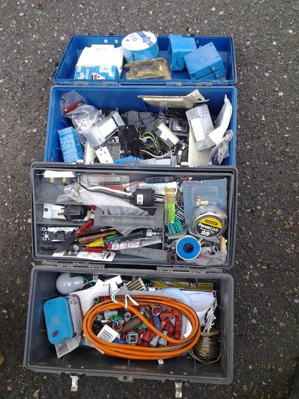 lot 118 image: 2-Tool Boxes & Contents (Electrical Related)