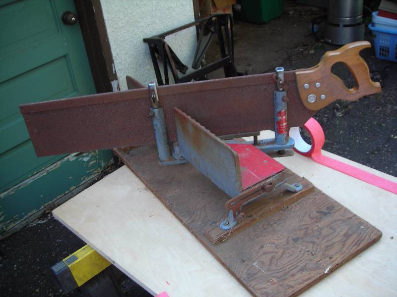 lot 148 image: Old Miter Box & Saw