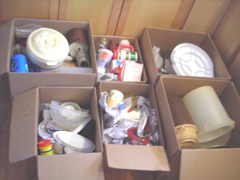 lot 192 image: 6-Boxes Of Kitchen Wares Packed, 2-Cupboards Of Glassware