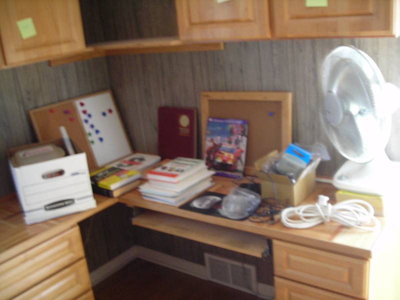 lot 195 image: Office Related Books, Bulletin Boards, Fan
