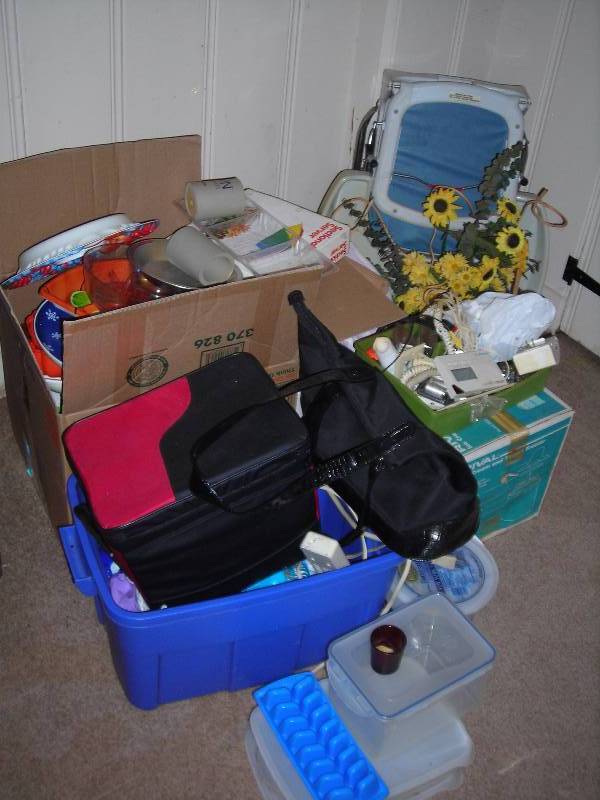 lot 216 image: Ice Cream Maker, High Chair, Party Serving Dishes, More
