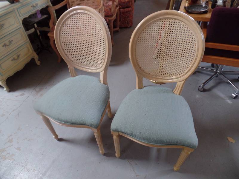 lot 27 image: Cane Back Chairs