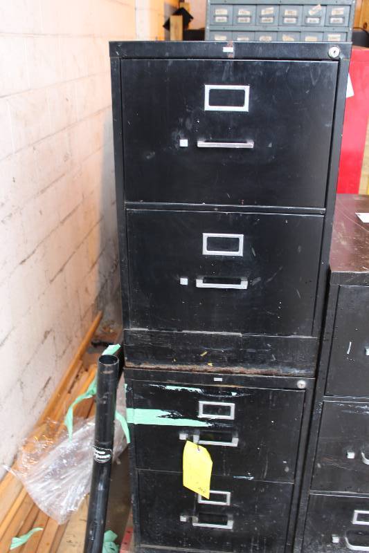 Lot of (2) Metal Filing Cabinets wHandles 18 x 25 x 29.