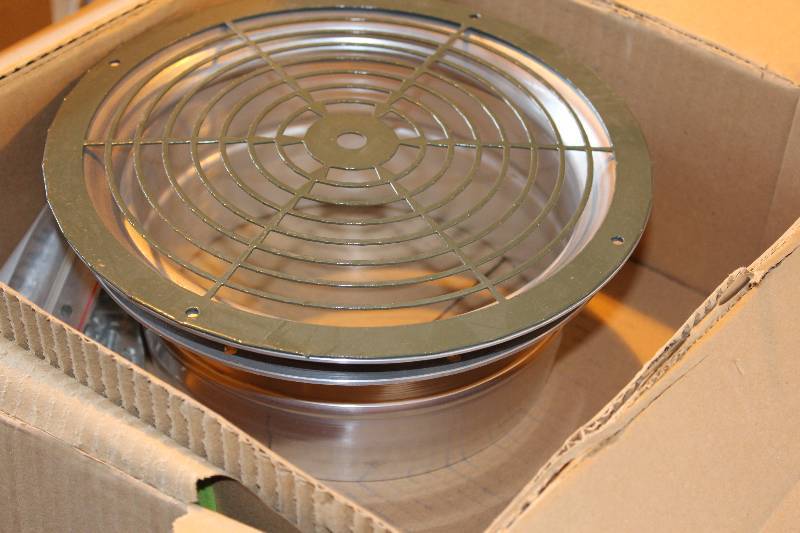 Lot of (2) Coolair Grated Fan Cover & Adapter.