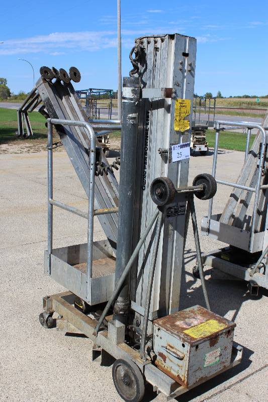 lot 25 image: Genie Personnel Lift Model PLC-24 300lbs Capacity Tested & Operational BH.