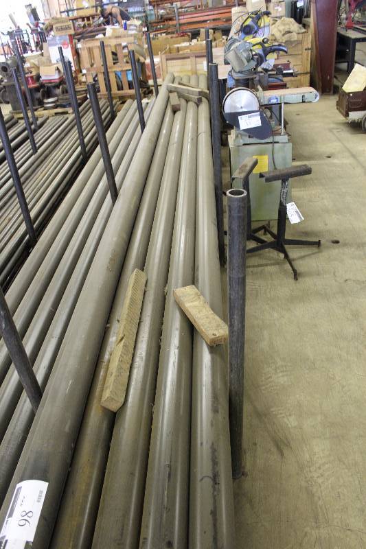 lot 98 image: Lot of (14) 4 x 21 SCH #7 Metal Pipe New.