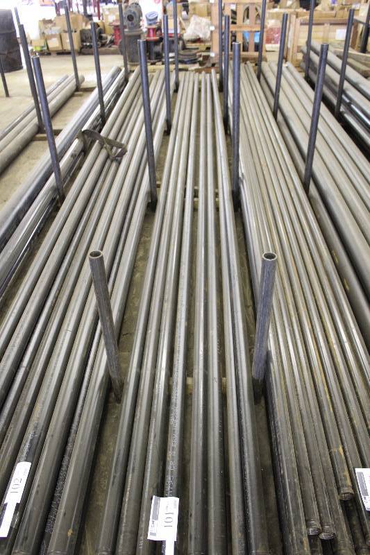 lot 101 image: Lot of (8) 2 x 21 SCH #7 Metal Pipe New.