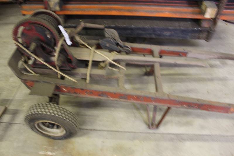 lot 161 image: BB Winch wReel, Cable, Wheels & Dolly Cart.