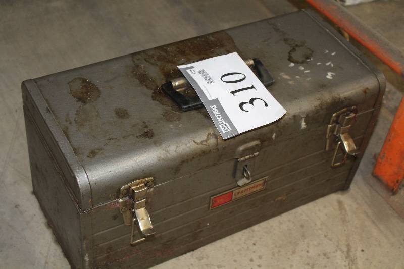 lot 310 image: Craftsman Tool Box Lot Including Screw Drive Socket Wrench Metal Wrench And More.