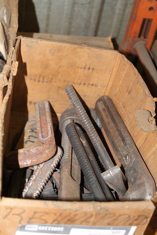 lot 377 image: Box Lot of Pipe Wrench Top Ends.