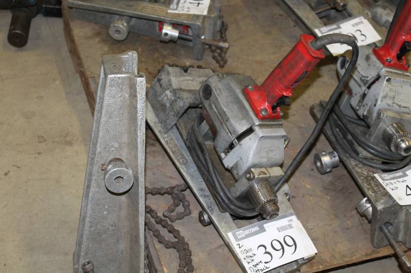 lot 399 image: Lot of (2) Including Milwaukee Heavy Duty 12 Drill & Track Kit Spare Track.
