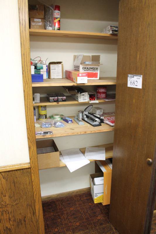lot 682 image: Closet Lot Including  Advance Ballasts Fire Sprinkler Caution Signs GVC100 Electric Gas Valve (2) And More.