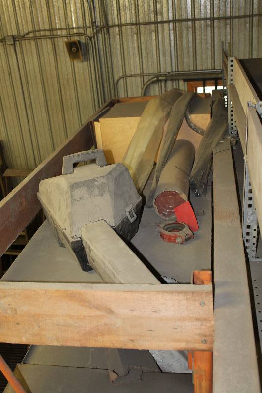 lot 713 image: Shelf Lot Including Plasti Hard Case Plastic Sheeting And More.