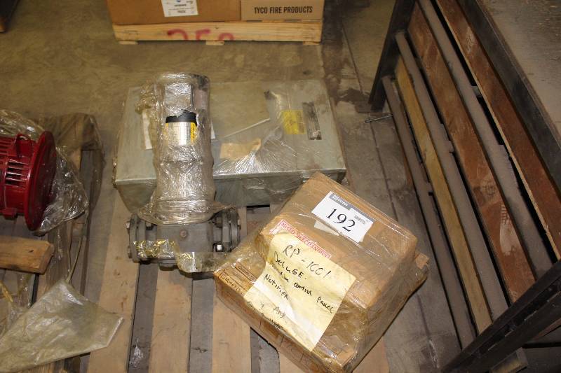 lot 192 image: Pallet Lot Including Jockey Pump 3 Phase 208230460 Baldor .75HP Jockey Pump Control Panel Deluxe Preaction Control Panel Notifier RP 1 Col.