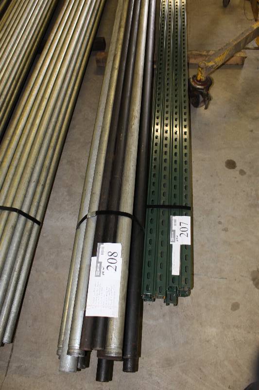 lot 208 image: Lot of Metal Piping Miscellaneous Sizes New Condition.