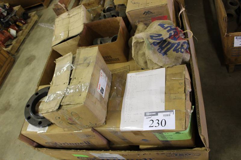 lot 230 image: Pallet Lot Of New Hardware Including Thread-O-Let Welded Fittings, Miscellaneous Sizes Groove-O-Let Welded Fittings And More See Info Sheet In Photos For Additional Items & Info.
