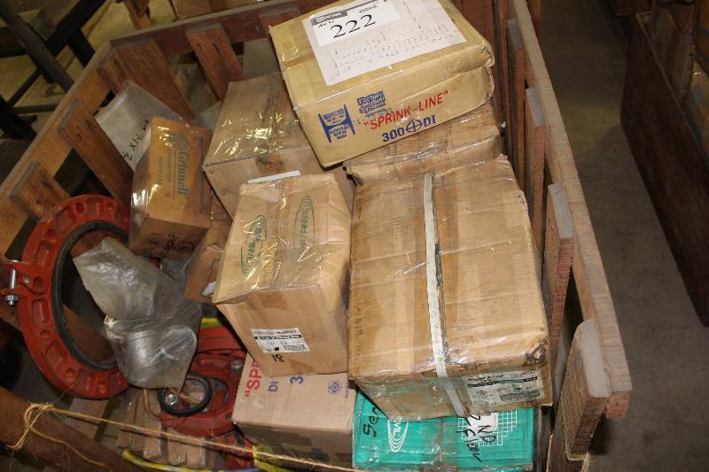 lot 222 image: Pallet Lot Of New Hardware Including 10 Vic Flange Fittings (1) 2 Vic Flanges (6) Add-A-Cap Miscellaneous Sizes New And More See Info Sheet In Photos For Additional Items & Info.