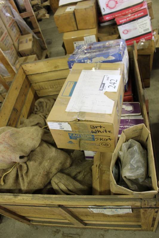 lot 242 image: Pallet Lot Of New Hardware Including Grooved Saddle 4 x 2.5 Threaded Saddle 5 x 2 Screwed Companion FLL 4 x 9 And More New See Info Sheet In Photos For Additional Items & Info.