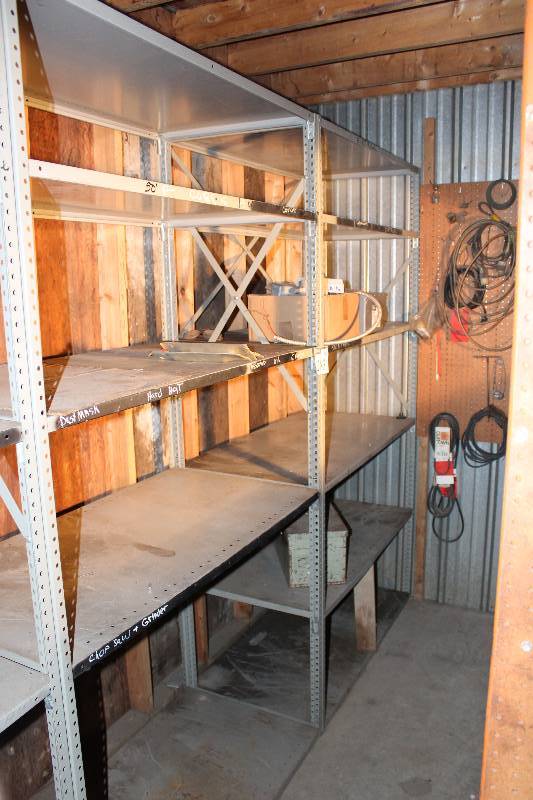 lot 283 image: Lot of (3) Metal Shelving Units 24 x 48 x 87.