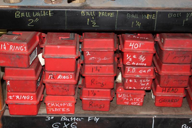 lot 257 image: Shelf Lot of Plastic Tool Box Containers Includes Miscellaneous Hardware.