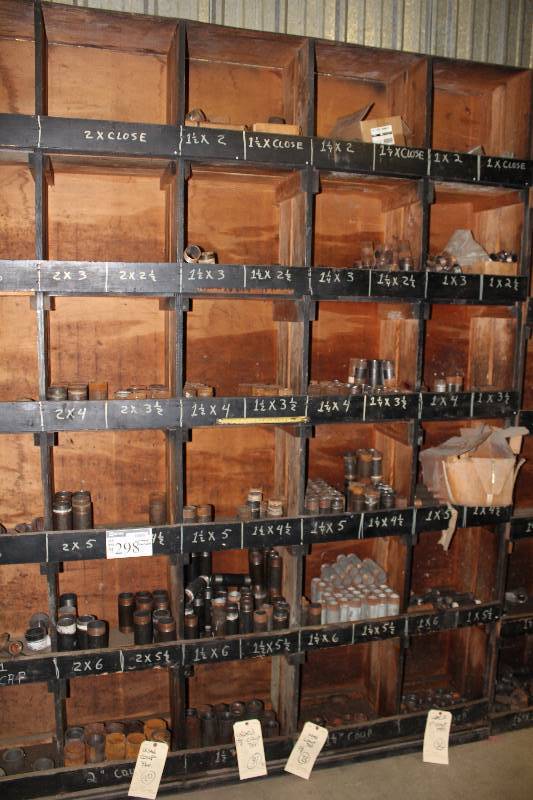 lot 298 image: Storage Container Lot Including Metal Adapters, Fittings, Tees, And More Storage Container wMultiple Compartments, 12 x 97 x 98.