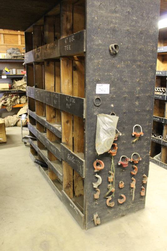 lot 294 image: Storage Container Lot Including Metal Adapters, Cross Fittings,  90 Degree Elbows And More Storage Container wMultiple Compartments, 33.5 x 97 x 98.