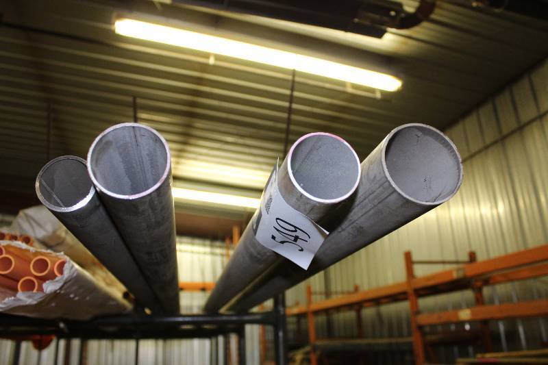 lot 549 image: Lot of (4) Stainless Steel 2 Pipe 16, 20 (2), 21.