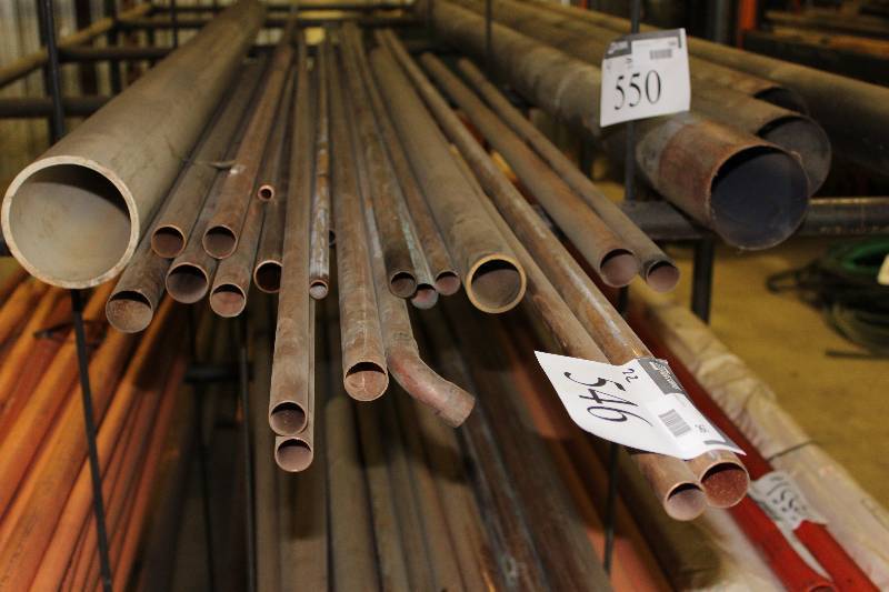 lot 546 image: Lot of (22) Miscellaneous Metal Pipes.