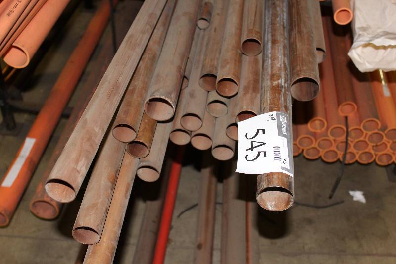lot 545 image: Lot of (29) Copper Pipe.