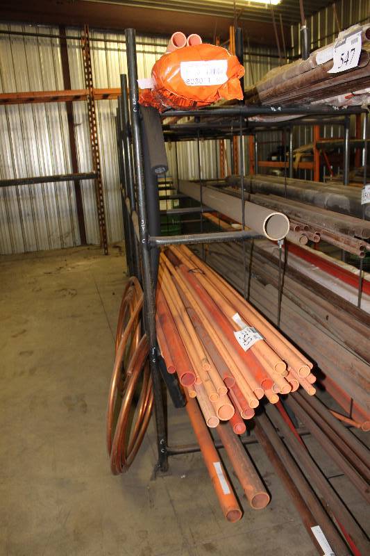 lot 543 image: Shelf Lot of (3) CPVC Pipe Including 2.5 x 15 (1) 3 x 15 (1) 1 x 10 (8) 2 (1).