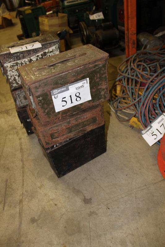 lot 518 image: Lot of (4) Metal Ammo Cases.