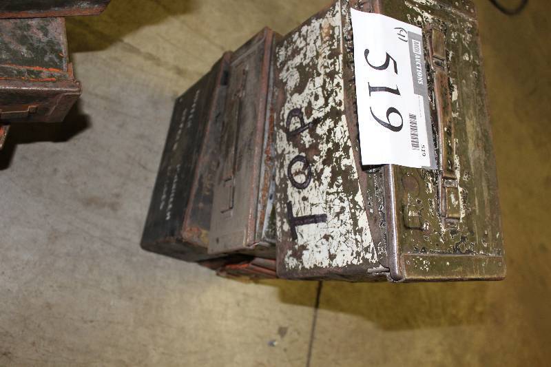 lot 519 image: Lot of (4) Metal Ammo Cases.