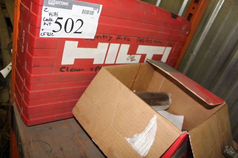 lot 502 image: Lot of (2) Including Hilti CF812 Window & Door Pro Low Pressure Filler Foam Hilti Caulk Kit wHard Case.