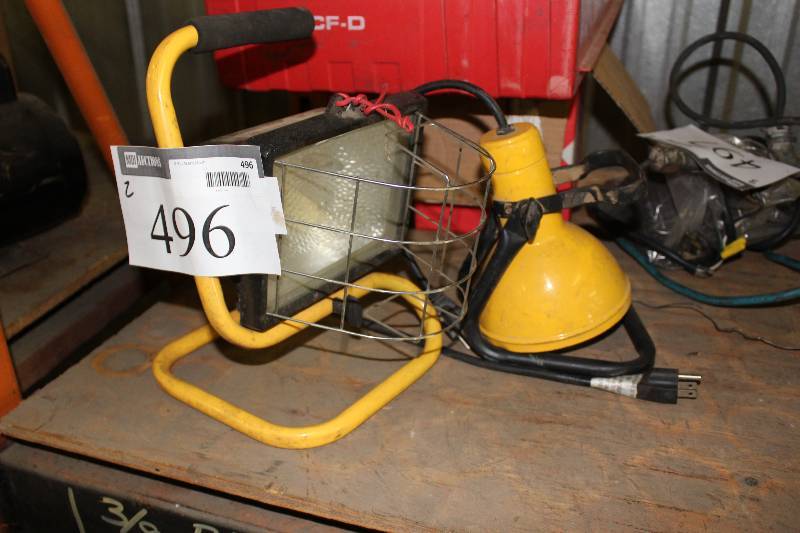 lot 496 image: Lot of (2) Work Light wEncasements.