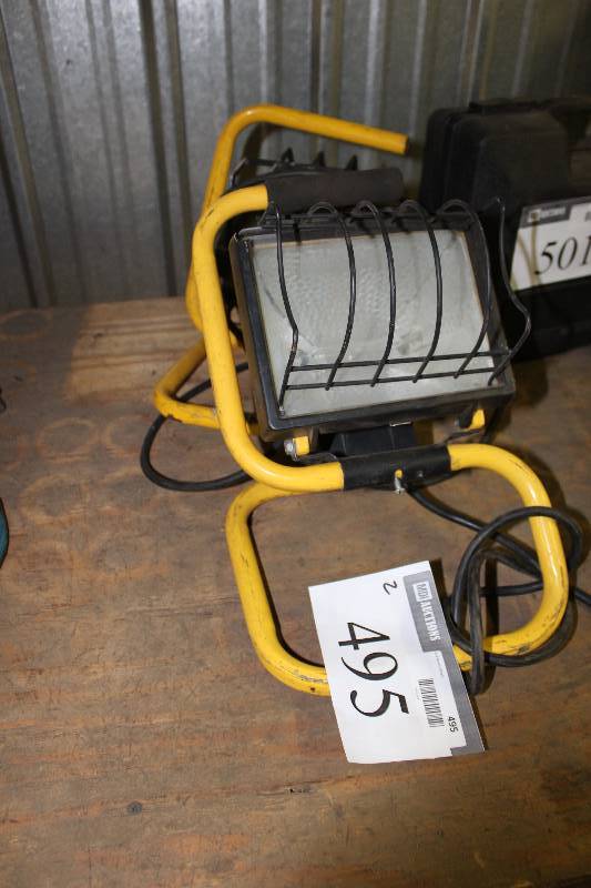 lot 495 image: Lot of (2) Work Light wEncasements.